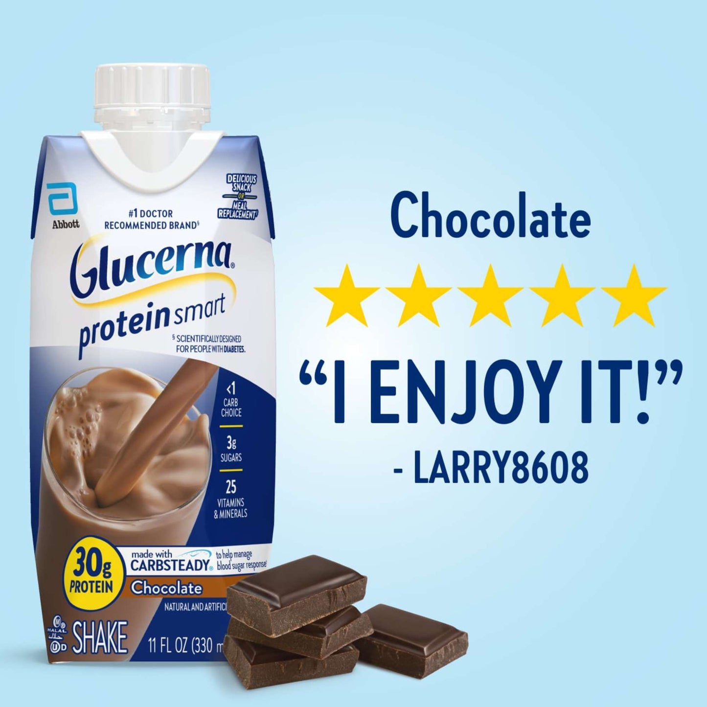 Glucerna 30g High Protein Nutrition Shakes - Chocolate