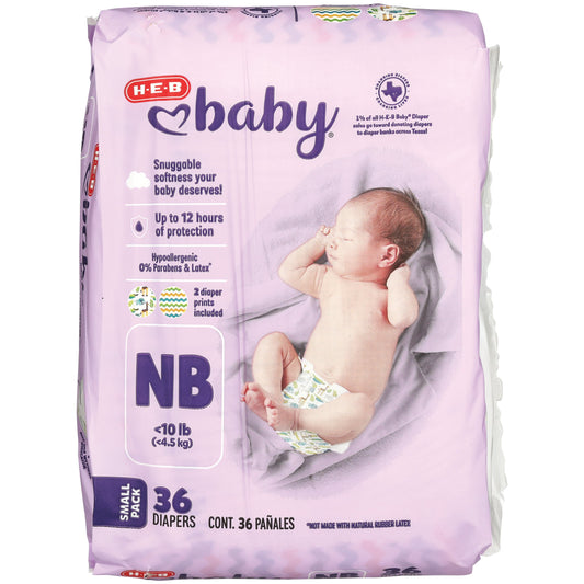 H-E-B Baby Small Pack Diapers - Newborn