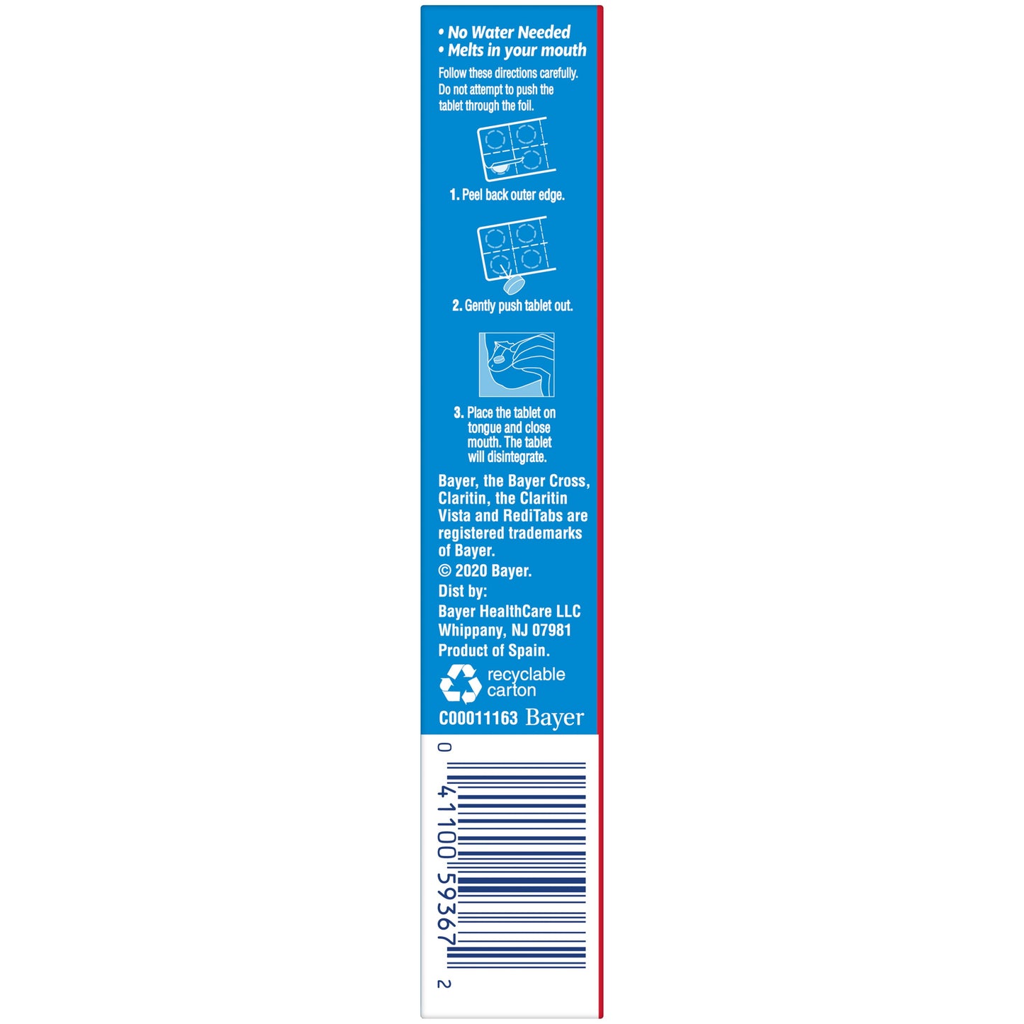 Claritin Juniors RediTabs Allergy 24 Hour Relief Tablets