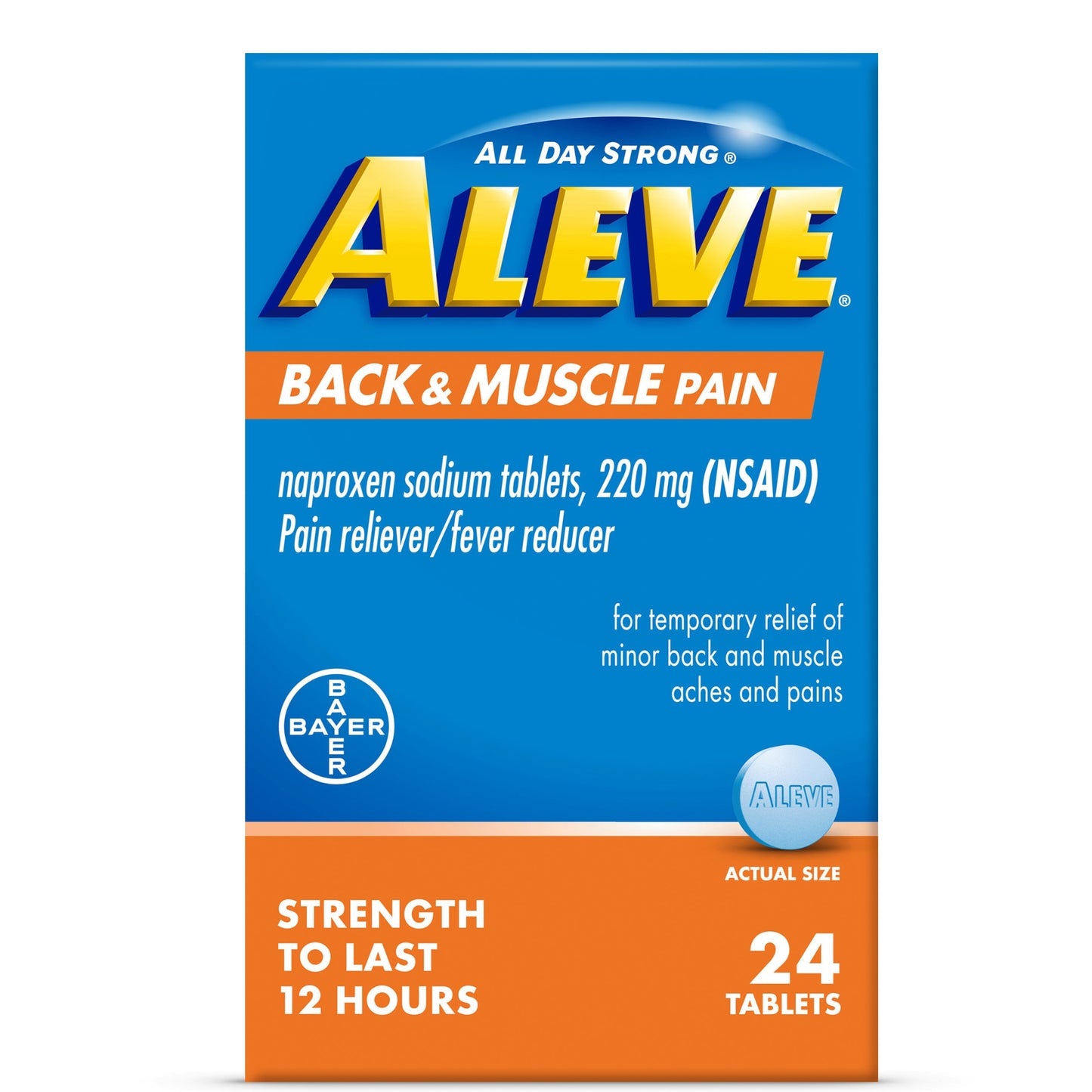 Aleve Back & Muscle Pain Naproxen 220mg Tablets