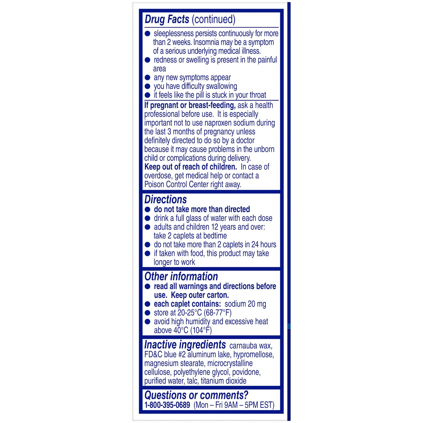 Aleve PM Pain Reliever Nighttime Sleep-Aid 220mg Caplets