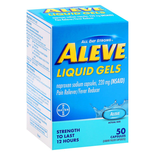 Aleve Liquid Gels Naproxen 220mg Capsules