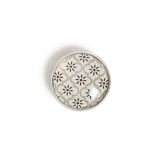 U Brands Glass Magnets - Moroccan Monochrome