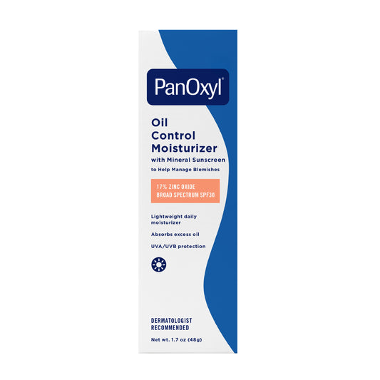 PanOxyl AM Oil Control Moisturizer with Mineral Sunscreen for Acne Prone Skin