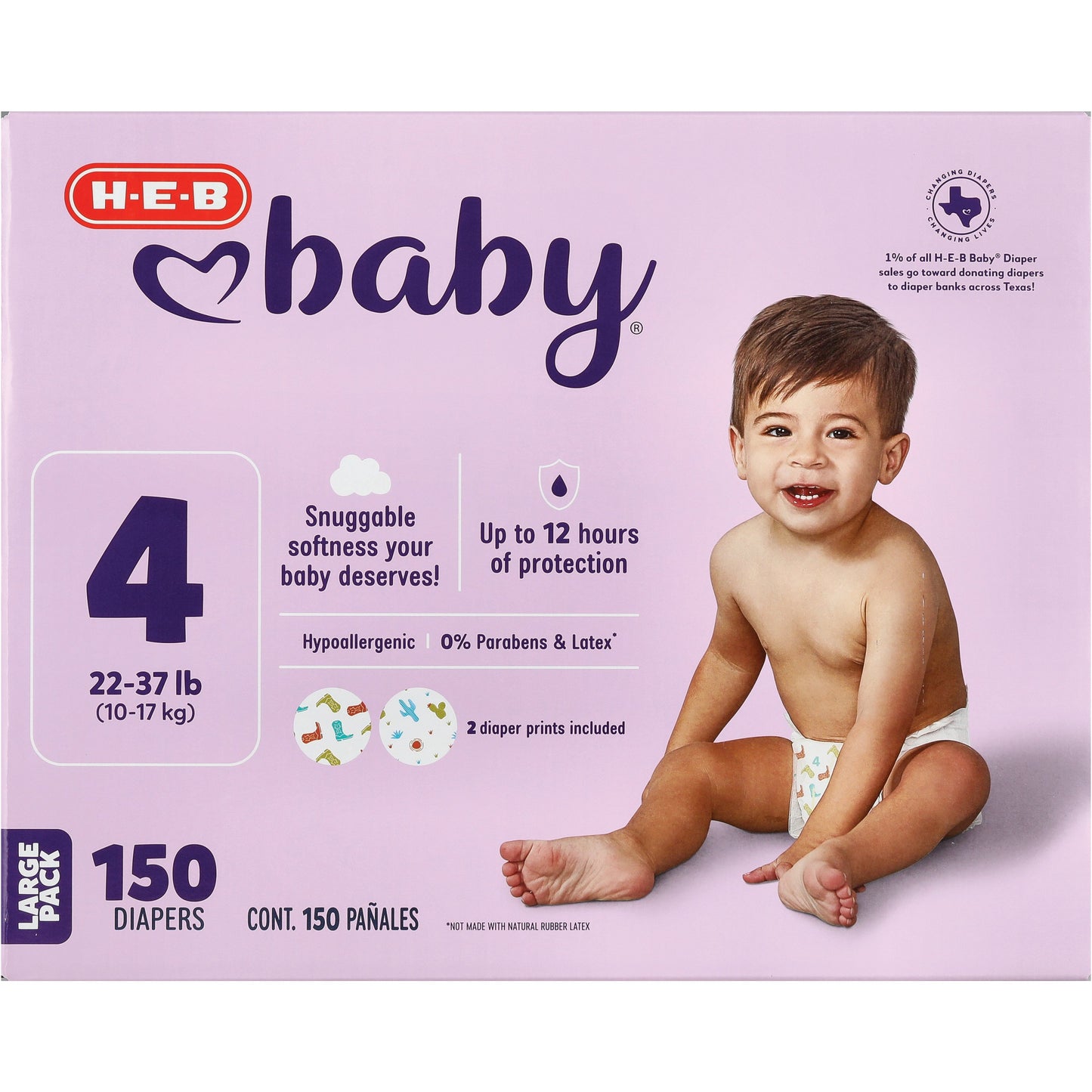 H-E-B Baby Large Pack Diapers - Size 4