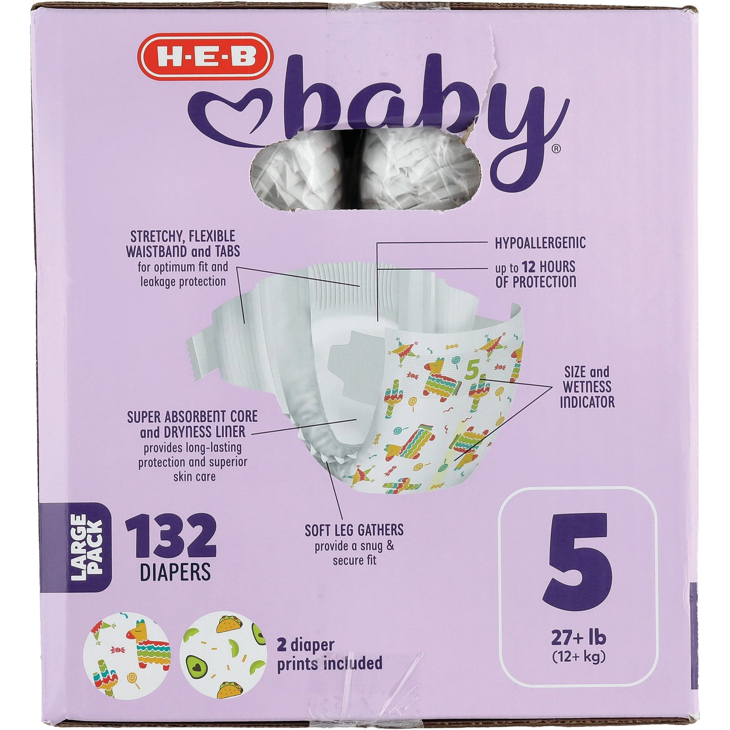 H-E-B Baby Large Pack Diapers - Size 5