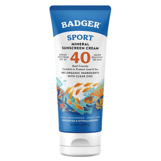 Badger Sport Mineral Sunscreen Cream - SPF 40