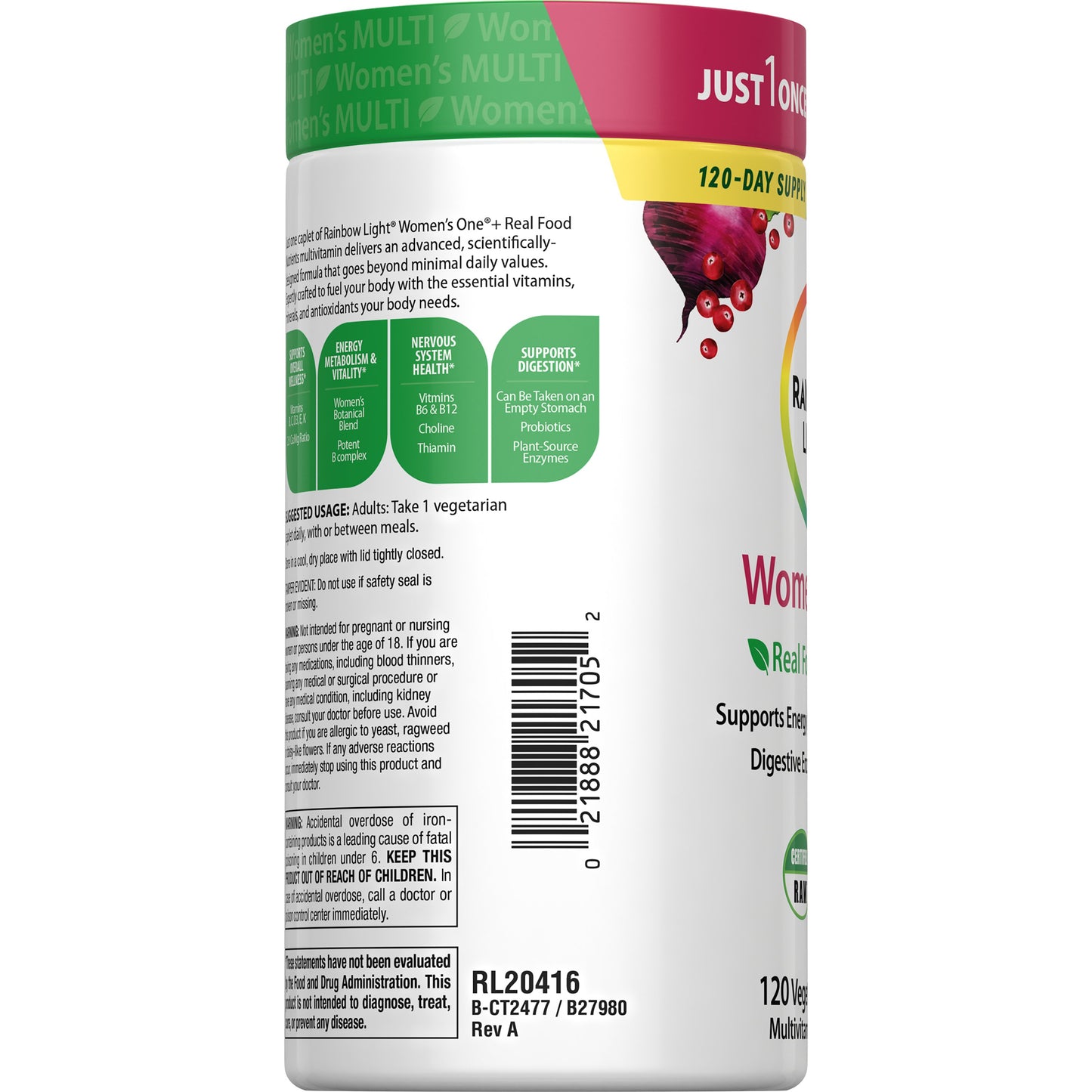Rainbow Light Women's One 50+ Daily Multivitamin Tablets