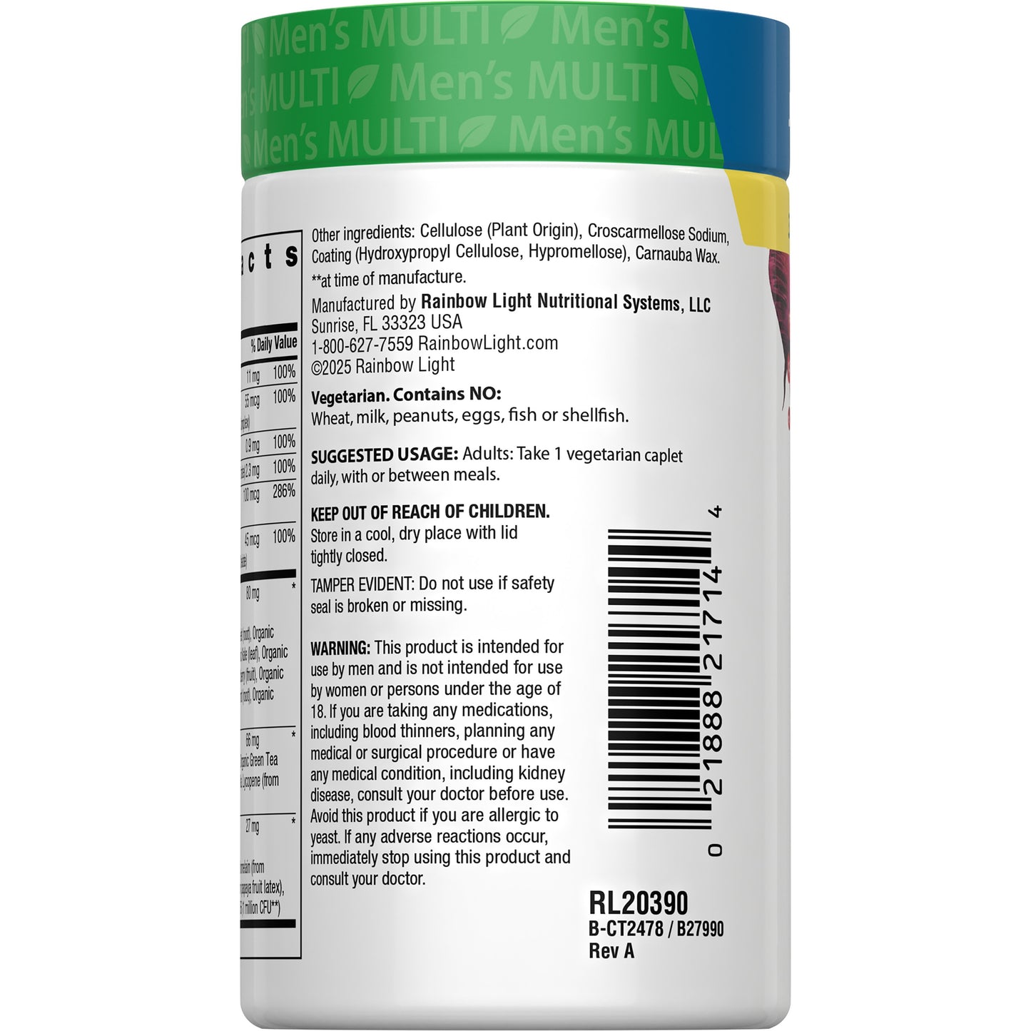 Rainbow Light Men's One Daily Multivitamin Tablets