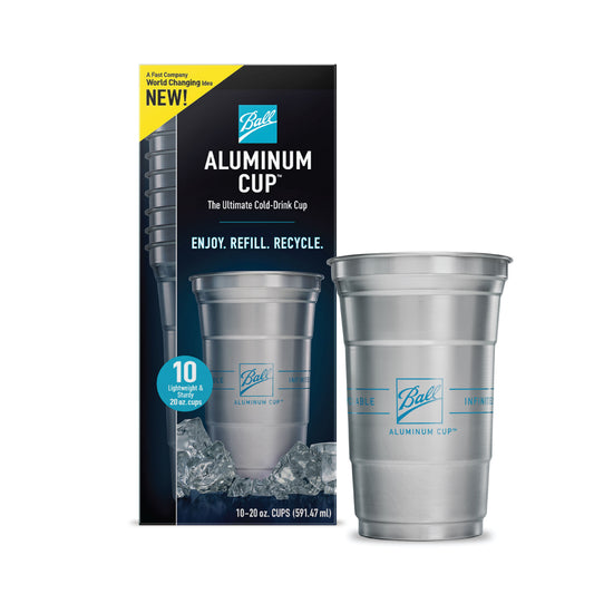 Ball Aluminum Cup Cold Drink 20 oz Recyclable Party Cups