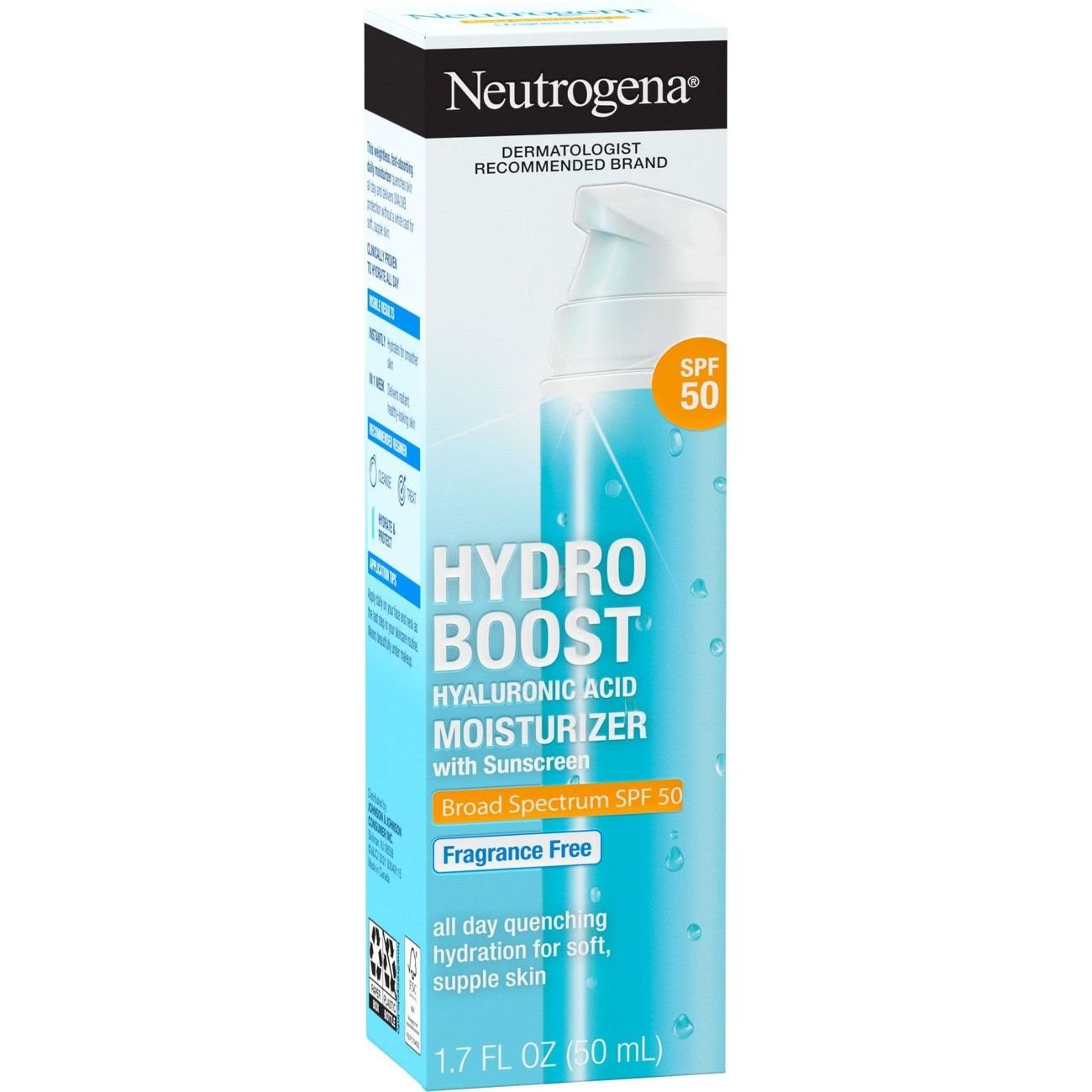 Neutrogena Hydro Boost SPF 50 Hyaluronic Acid Moisturizer