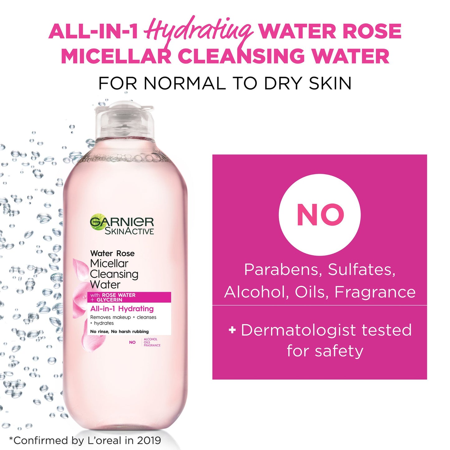 Garnier SkinActive Micellar Cleansing Water - Water Rose