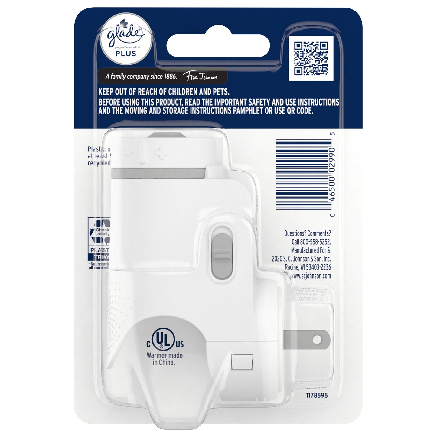 Glade PlugIns Scented Oil PLUS Air Freshener Oil Warmer with ScentNotice Technology