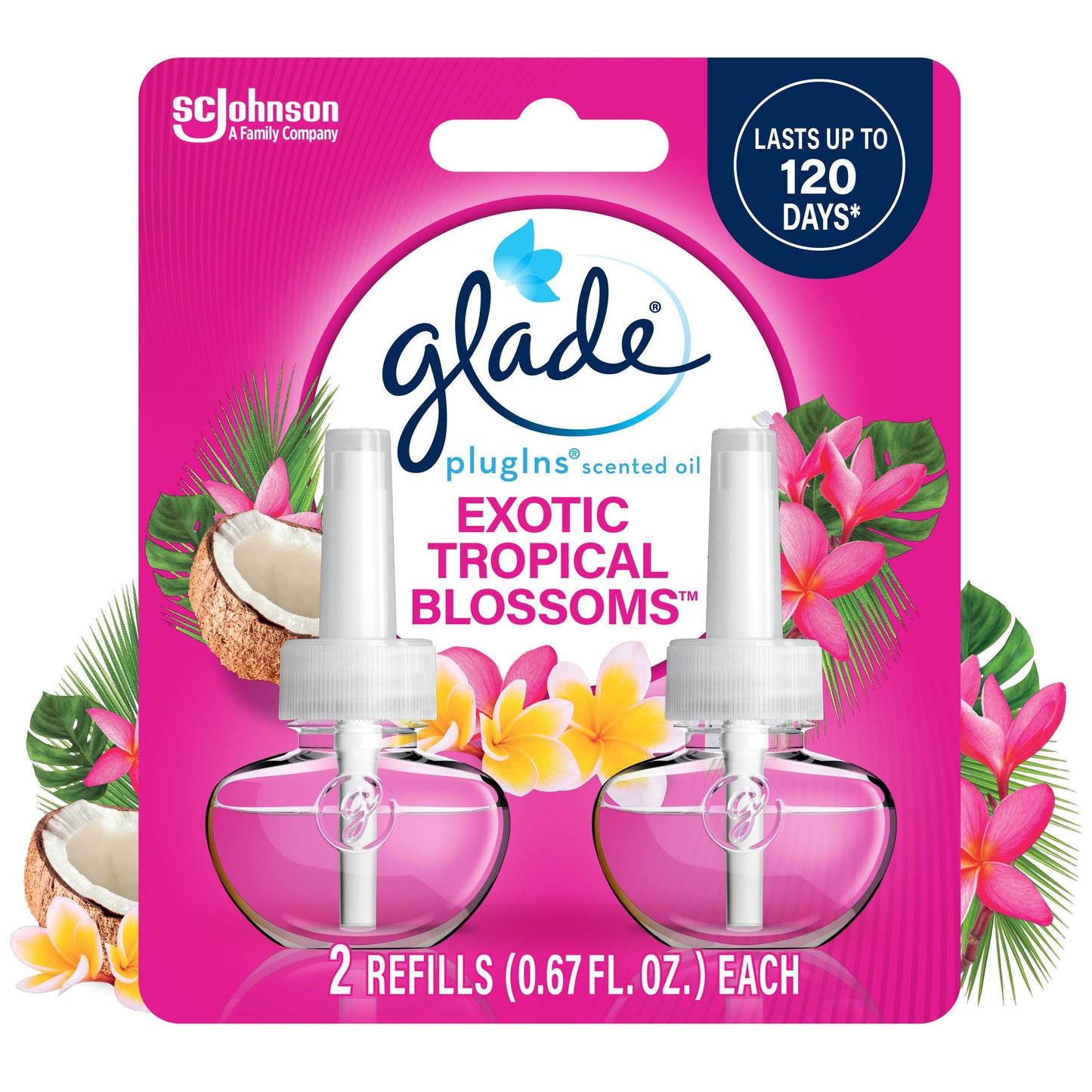 Glade PlugIns Scented Oil Air Freshener Refills - Exotic Tropical Blossoms