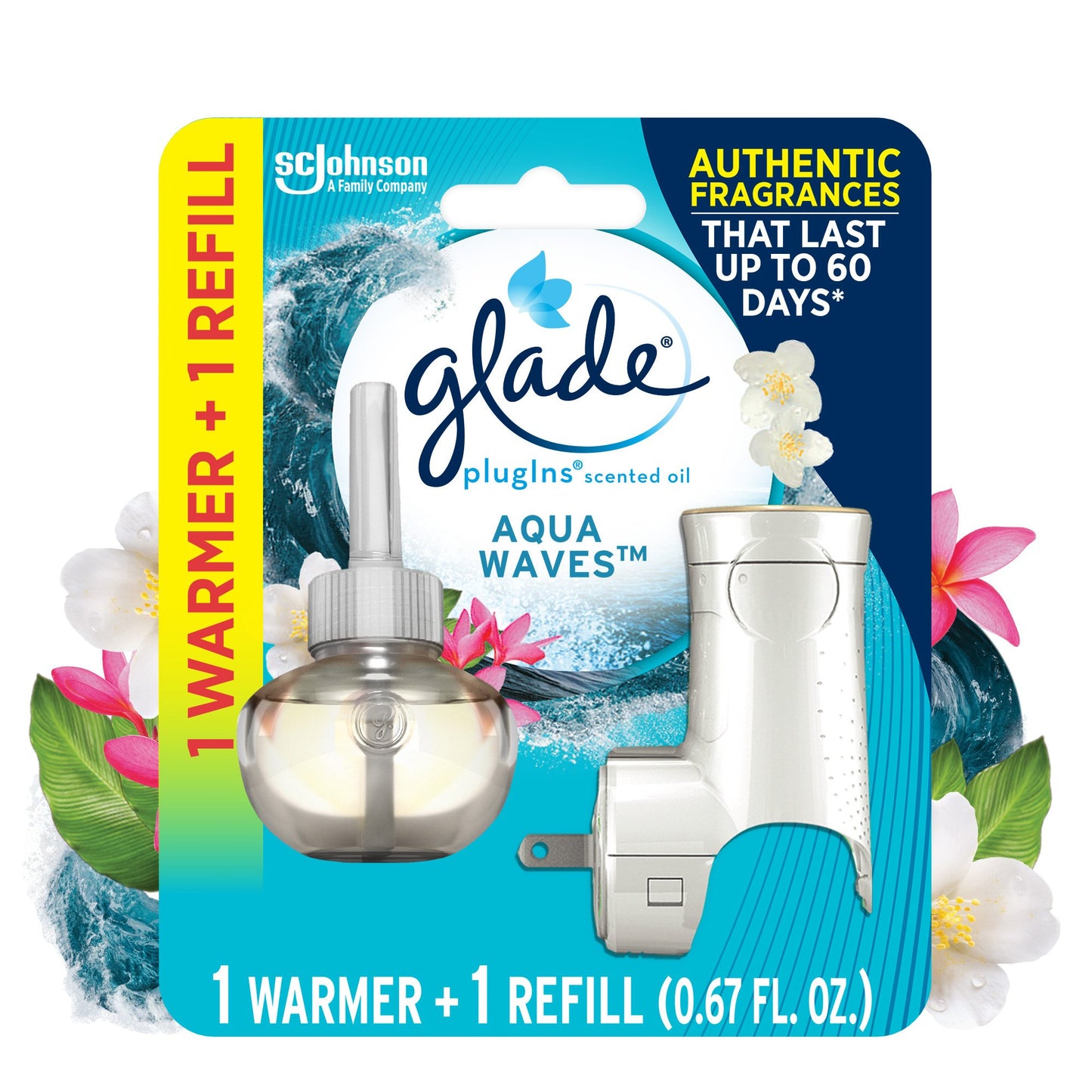 Glade PlugIns Warmer & Scented Oil Refill - Aqua Waves