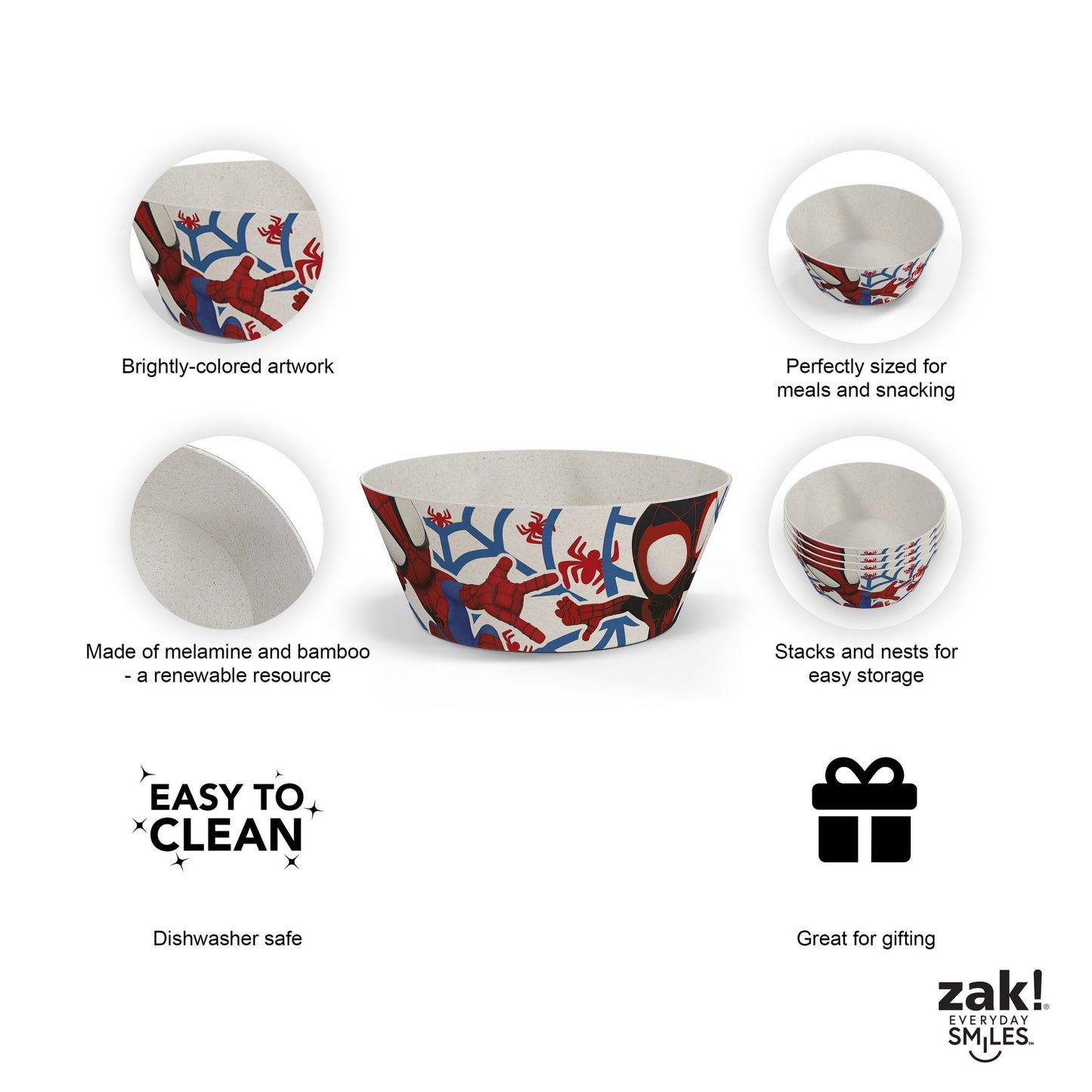 Zak! Designs Spider-Man Bowl