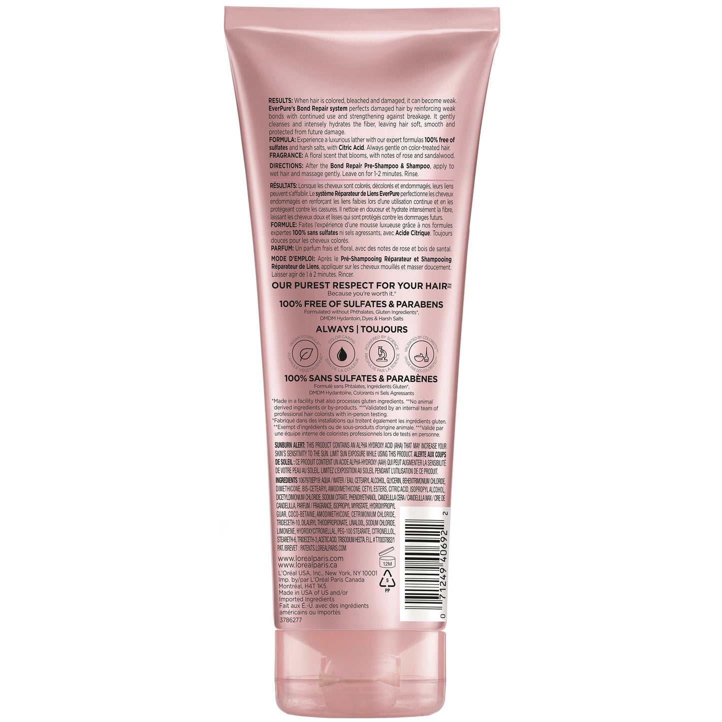L'Oréal Paris EverPure Sulfate Free Color Care Bond Repair Strengthening Conditioner