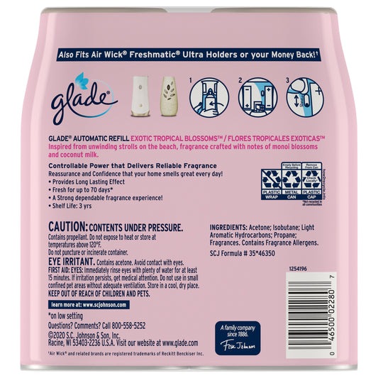 Glade Automatic Spray Refill Air Freshener - Exotic Tropical Blossoms