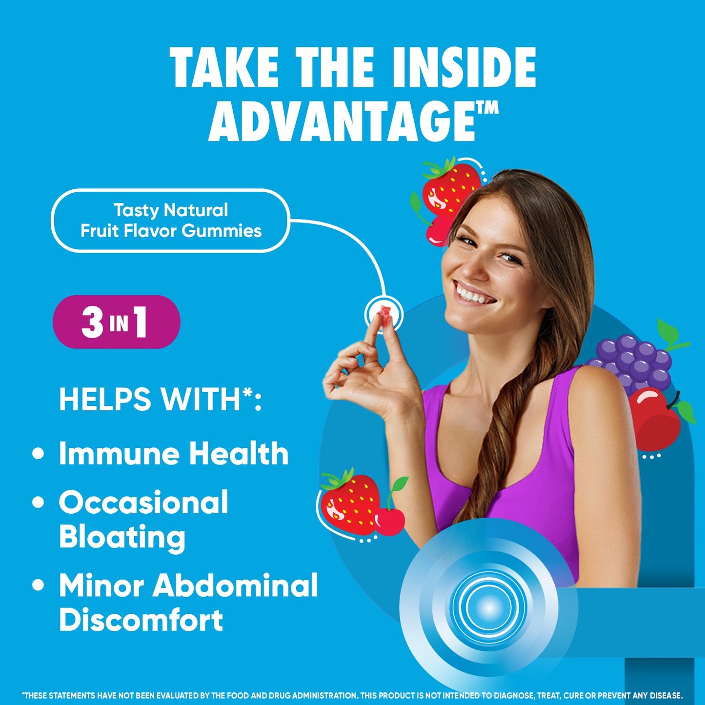 Digestive Advantage Probiotic Gummies Superfruit Blend