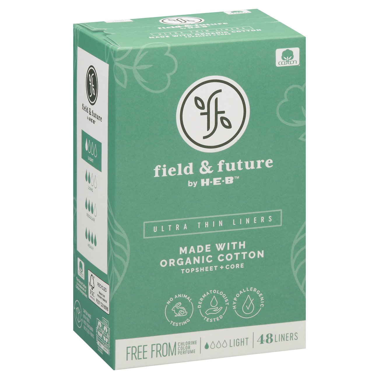 Field & Future by H-E-B Organic Cotton Ultra Thin Liners - Light