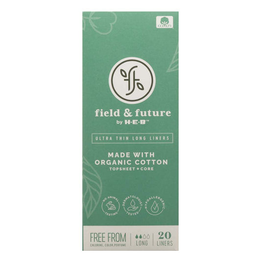 Field & Future by H-E-B Organic Cotton Ultra Thin Liners – Extra Long