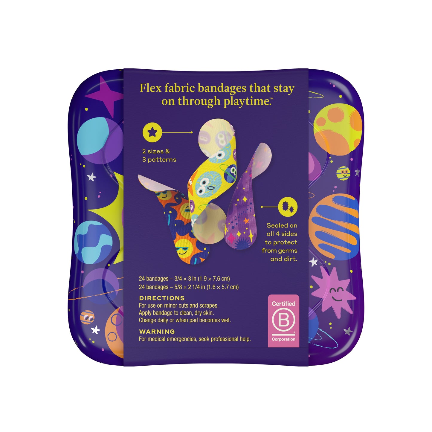 Welly Flex Fabric Bandages - Planet Pals, Assorted Sizes