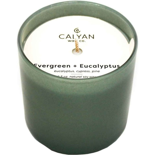 Calyan Wax Co. Evergreen + Eucalyptus Scented Soy Candle