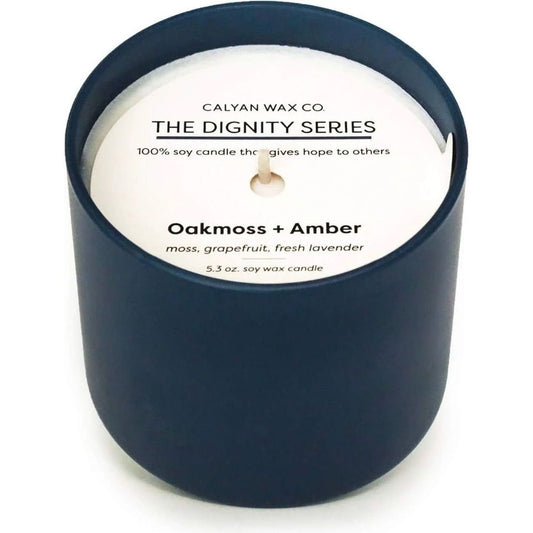 Calyan Wax Co. Oakmoss + Amber Scented Soy Candle