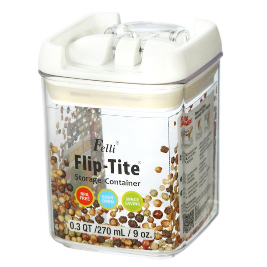 Felli Clear Flip-Tite Square Storage Container