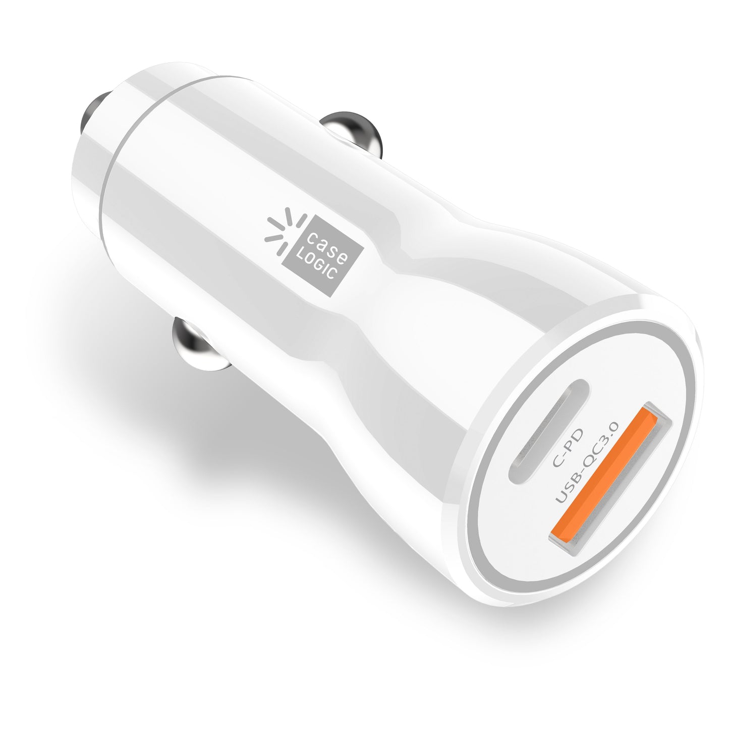 Case Logic White Quick Charge USB-A & USB-C Car Charger