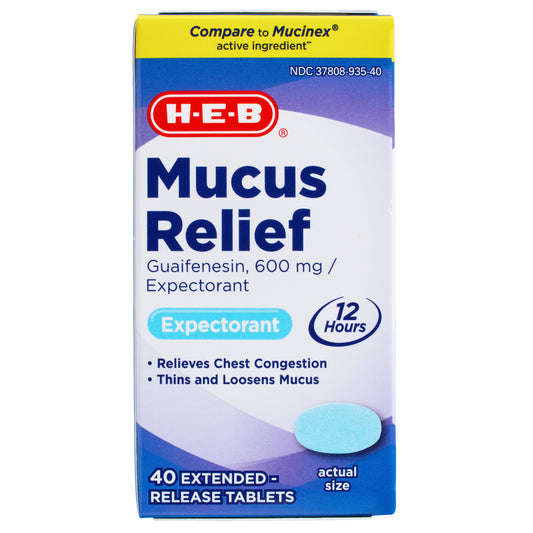 H-E-B Mucus Relief Expectorant Extended-Release Tablets