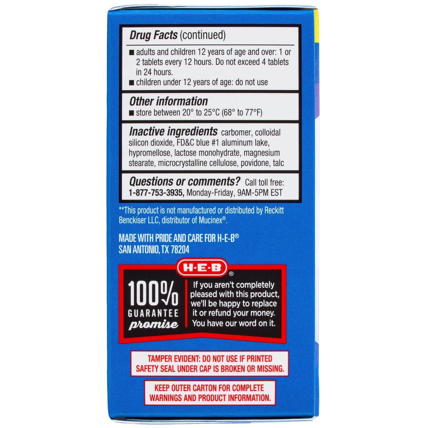 H-E-B Mucus Relief Expectorant Extended-Release Tablets
