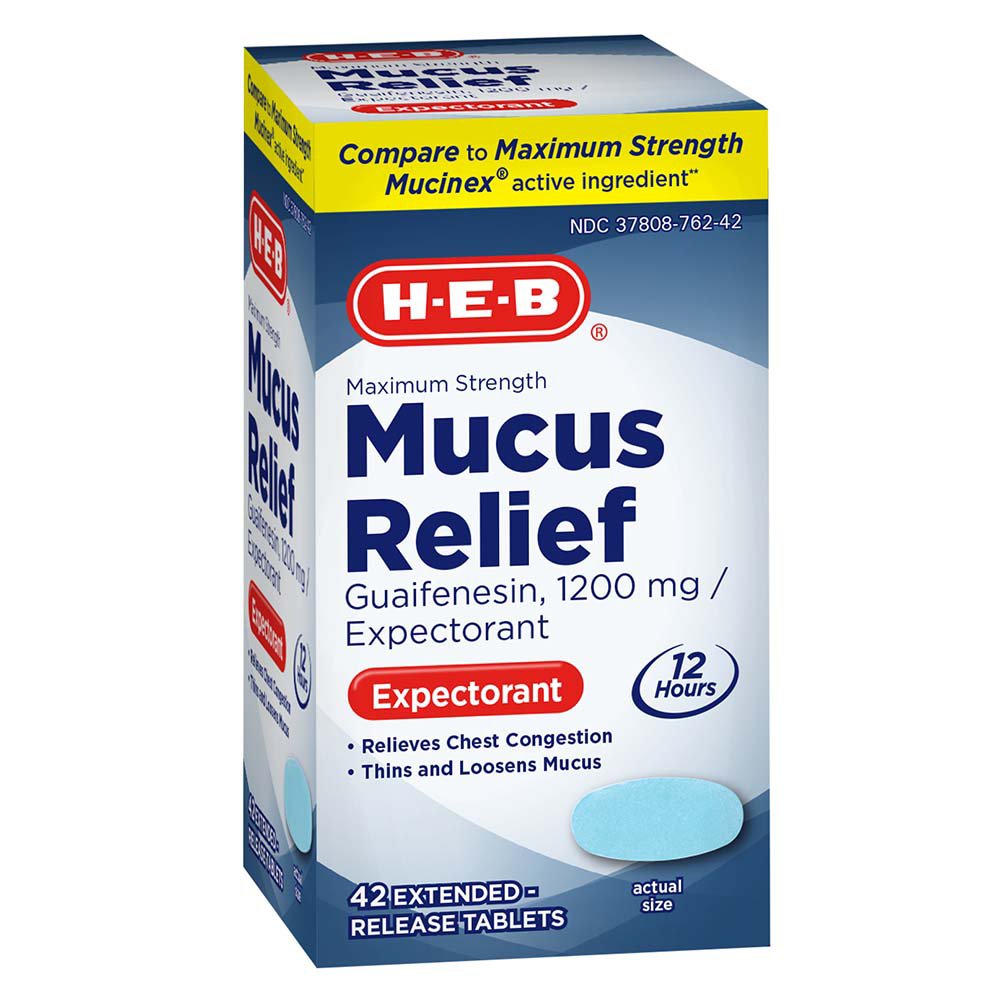 H-E-B Max Strength Mucus Relief Expectorant Tablets