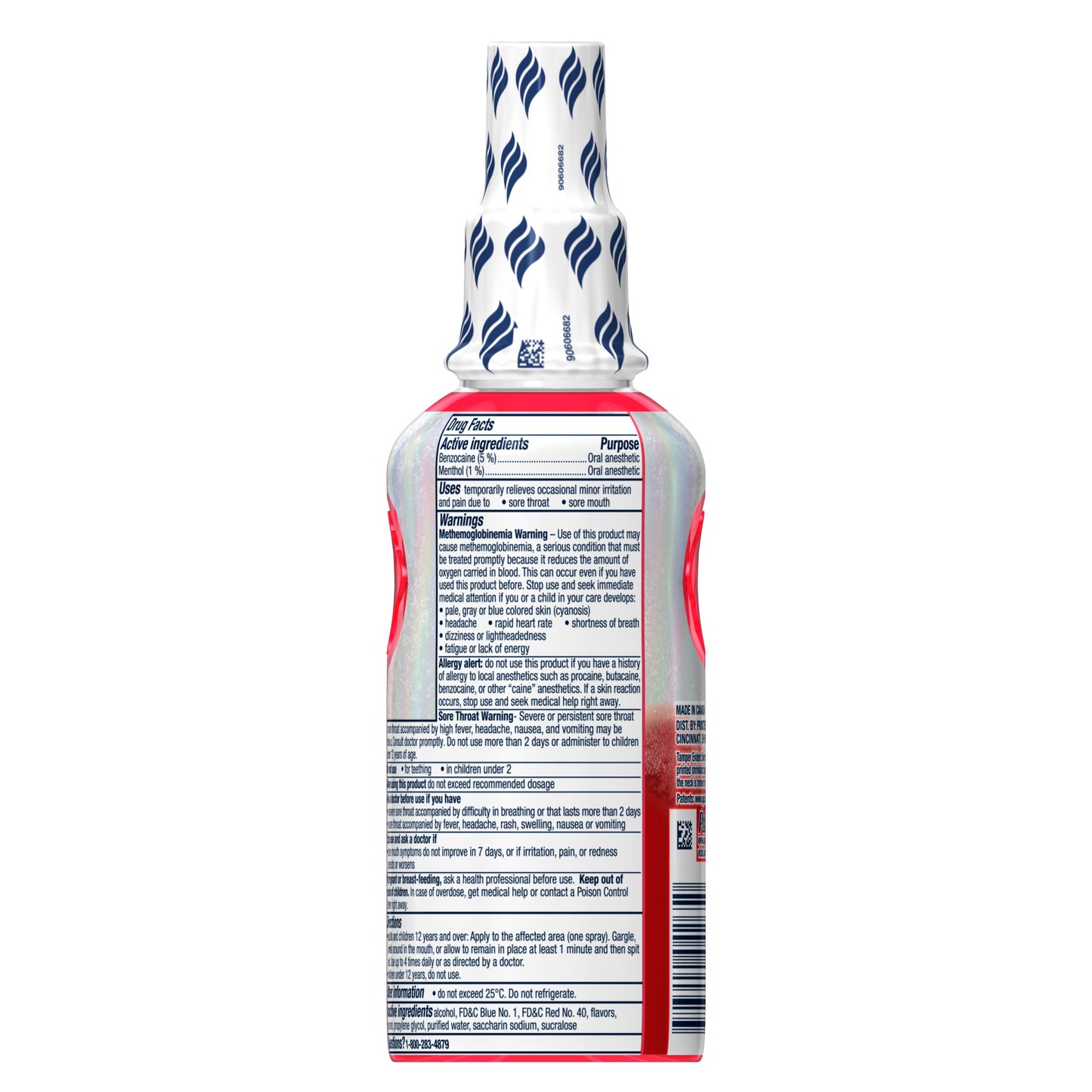 Vicks VapoCOOL Sore Throat Spray, Powerful Sore Throat Numbing Relief with Benzocaine & Menthol - Oral Anesthetics, Berry Flavor