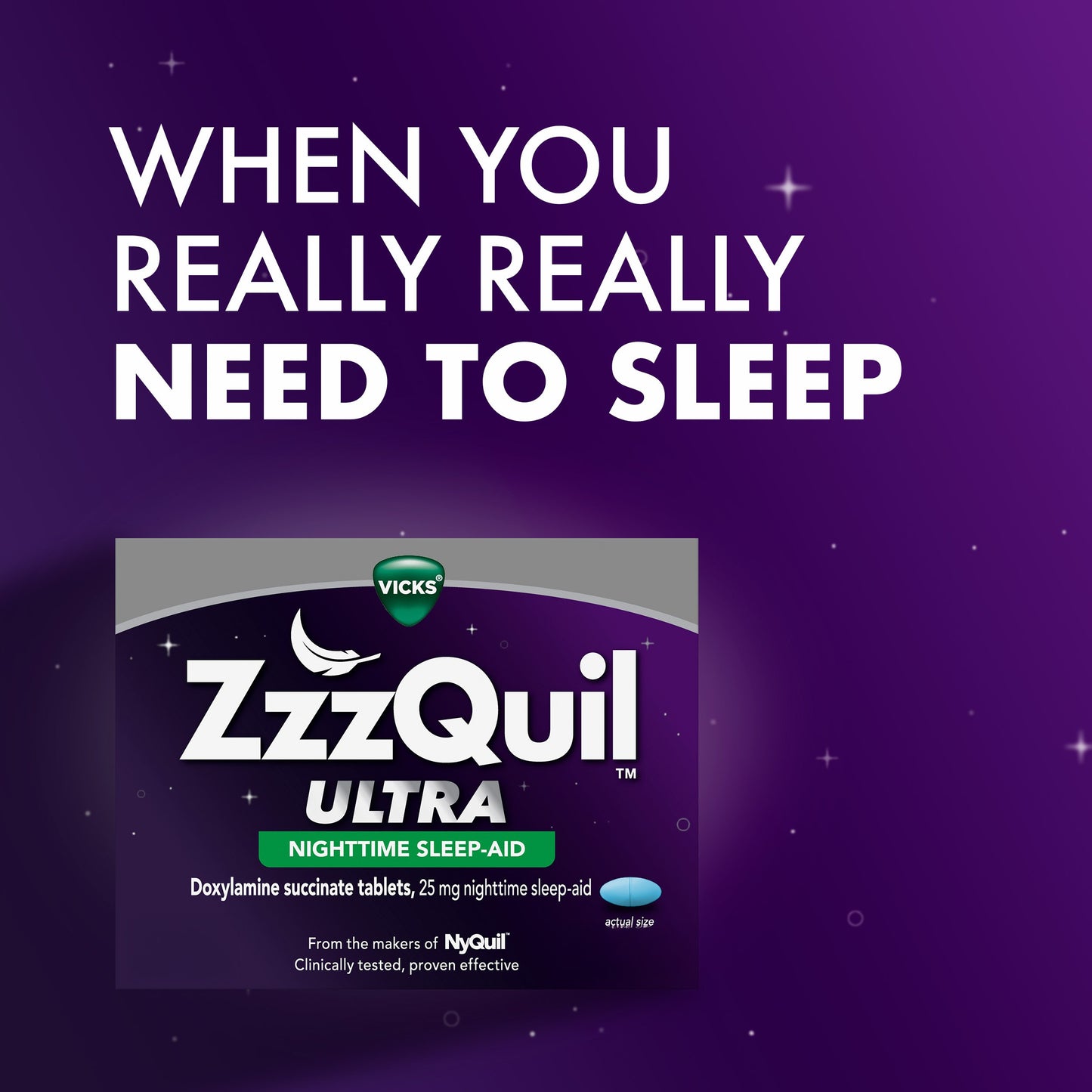 Vicks ZzzQuil ULTRA Nightime Tablets, Sleep Aid