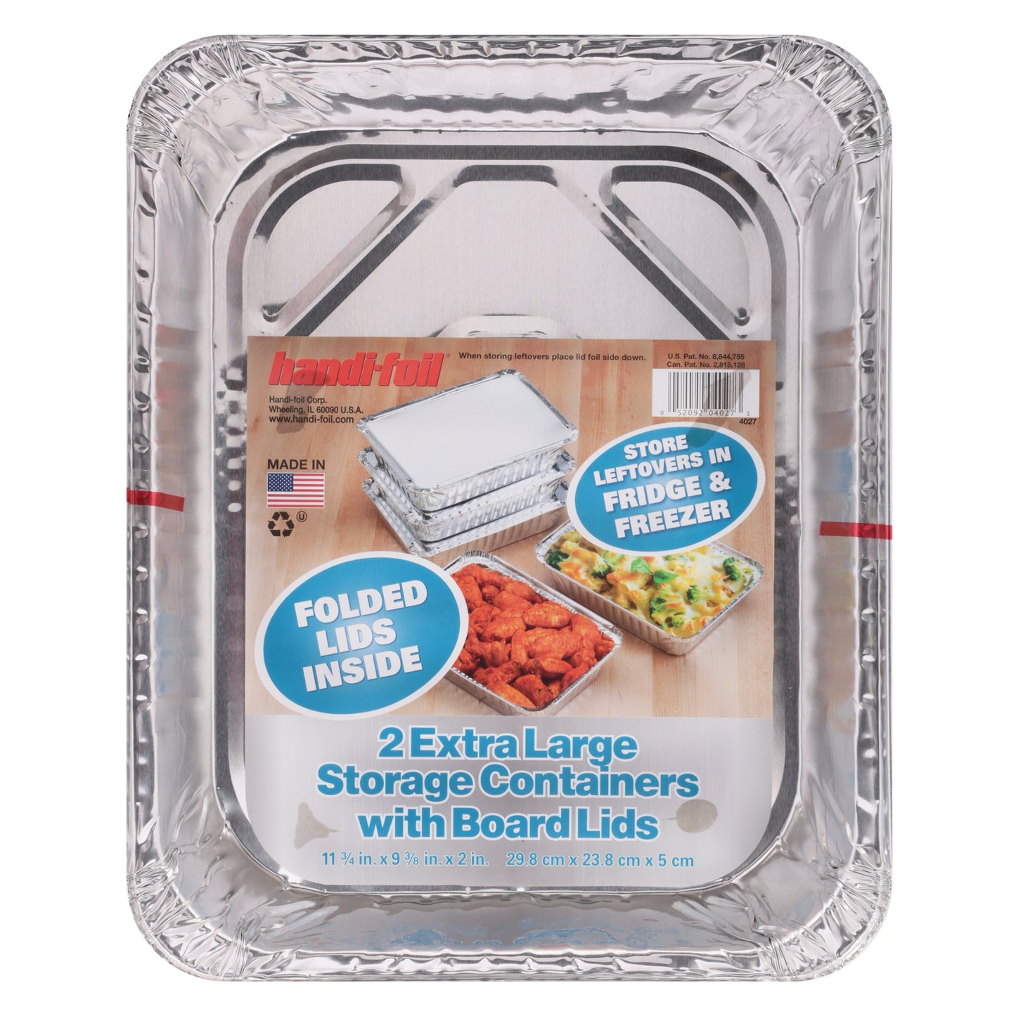 Handi-Foil Extra Large Storage Containers & Board Lids, 2 pk