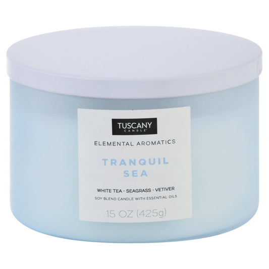 Tuscany Candle Elemental Aromatics Tranquil Sea Soy Blend Candle