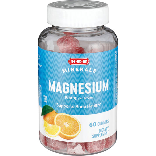 H-E-B Minerals Magnesium 165 mg Gummies - Citrus