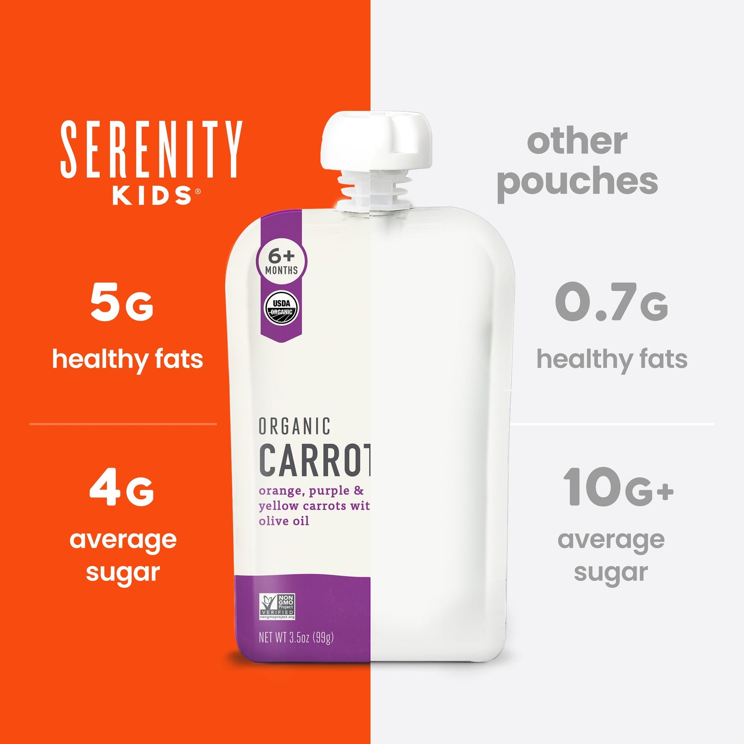 Serenity Kids Organic Baby Food Pouch - Carrot Medley