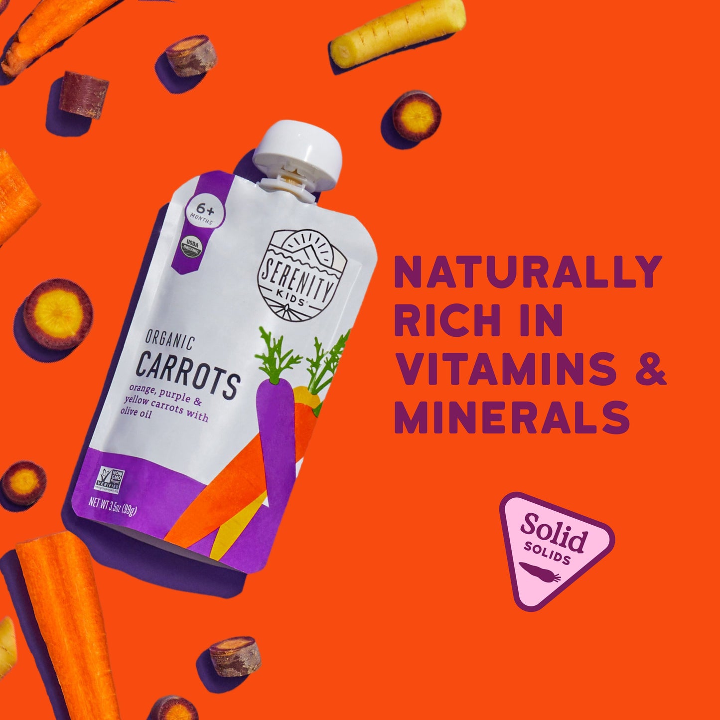 Serenity Kids Organic Baby Food Pouch - Carrot Medley