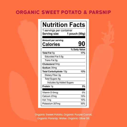 Serenity Kids Organic Baby Food Pouch - Sweet Potato & Parsnip