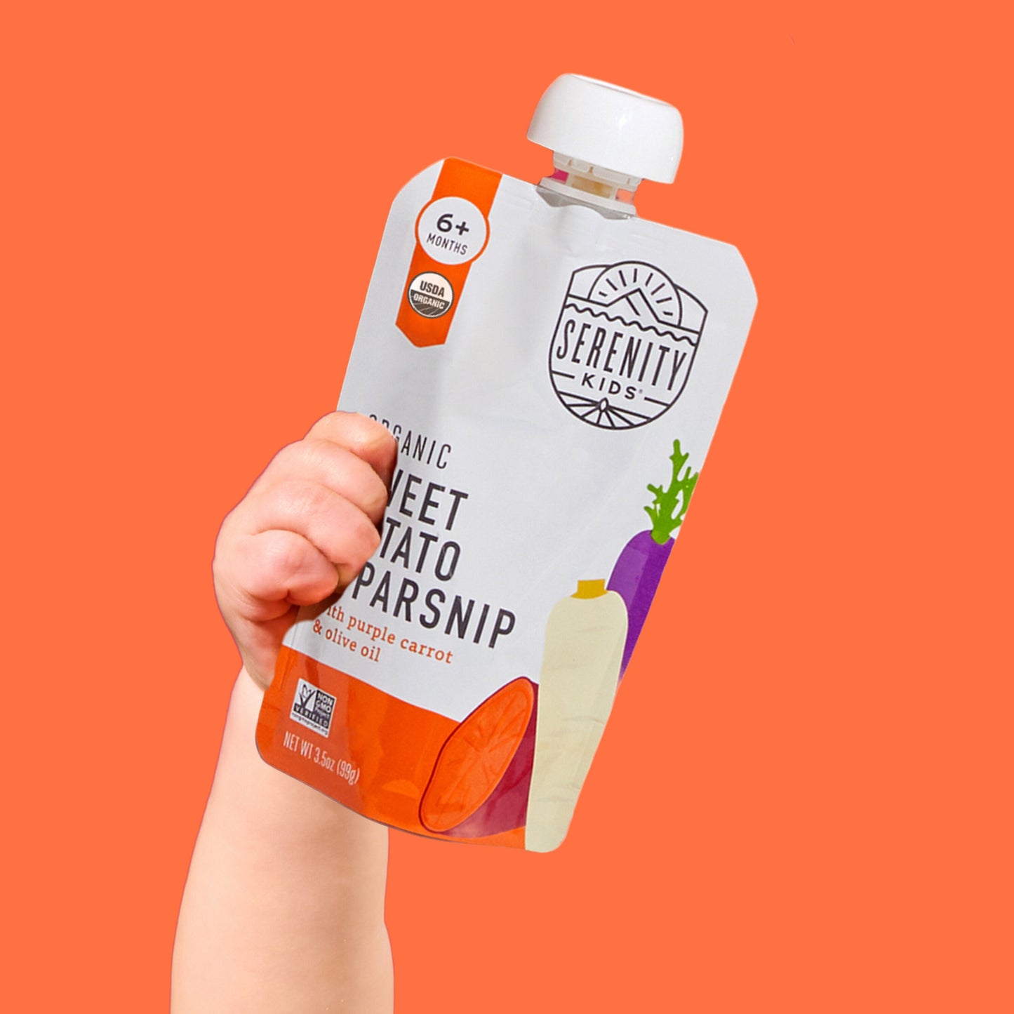 Serenity Kids Organic Baby Food Pouch - Sweet Potato & Parsnip
