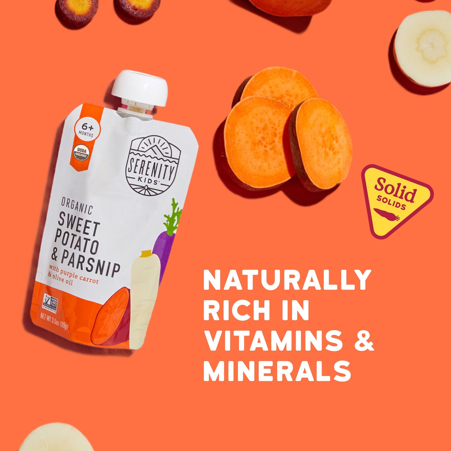Serenity Kids Organic Baby Food Pouch - Sweet Potato & Parsnip