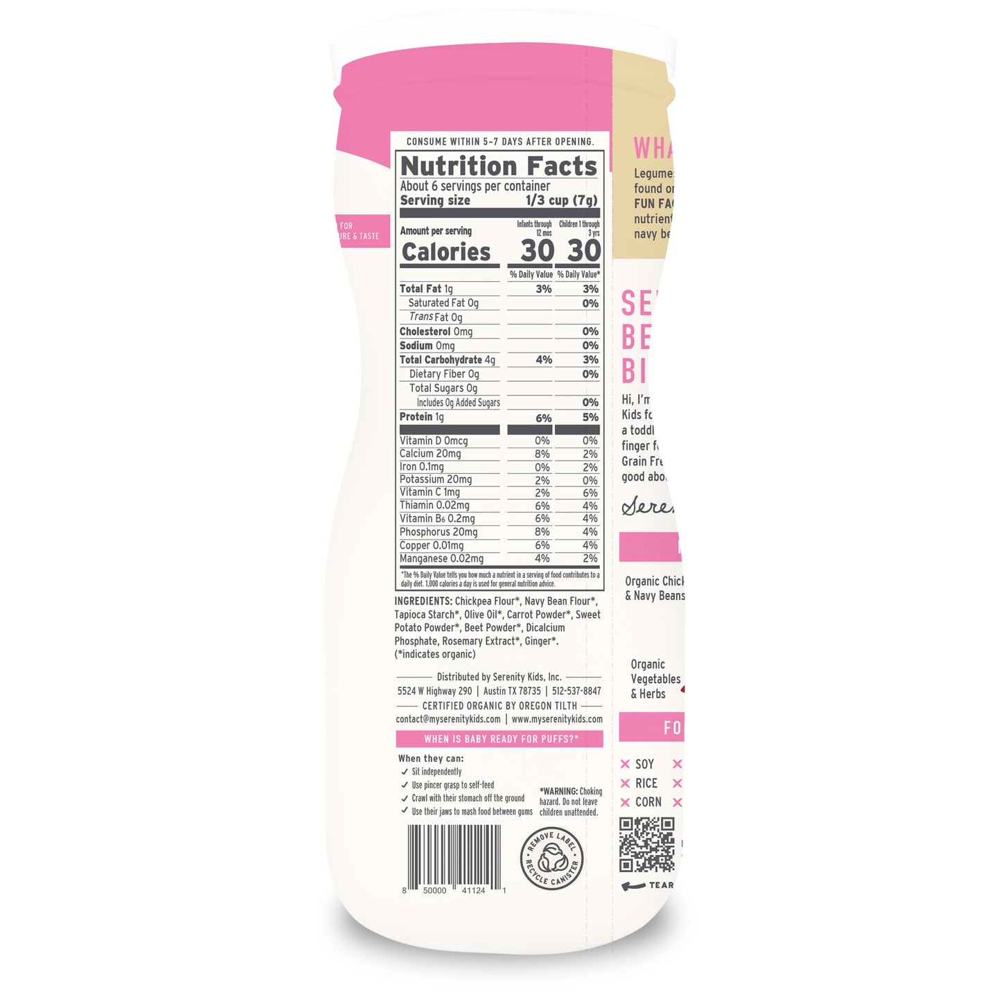Serenity Kids Grain Free Puffs - Carrot & Beet