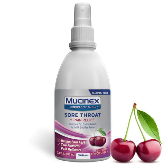 Mucinex InstaSoothe™ Sore Throat + Pain Relief Spray - Cherry