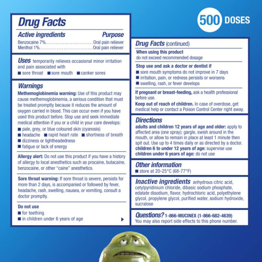 Mucinex InstaSoothe™ Sore Throat + Pain Relief Spray - Cherry