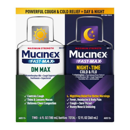 Mucinex FAST-MAX DM Max & Nightshift  Cold & Flu
