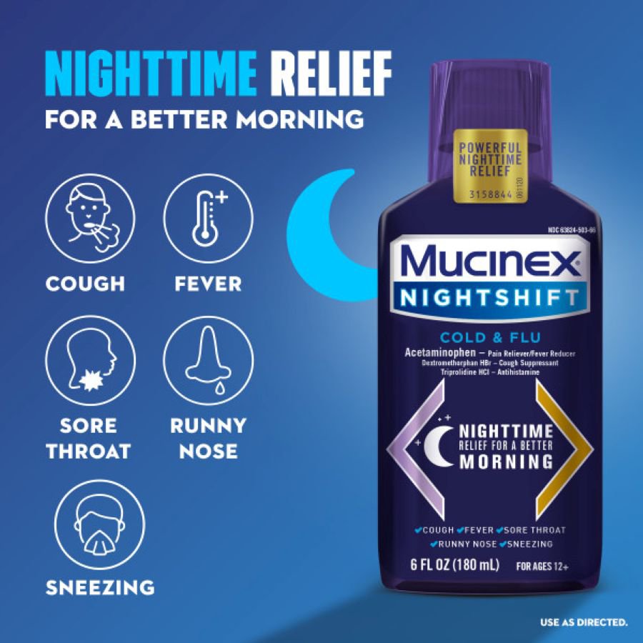 Mucinex FAST-MAX DM Max & Nightshift  Cold & Flu
