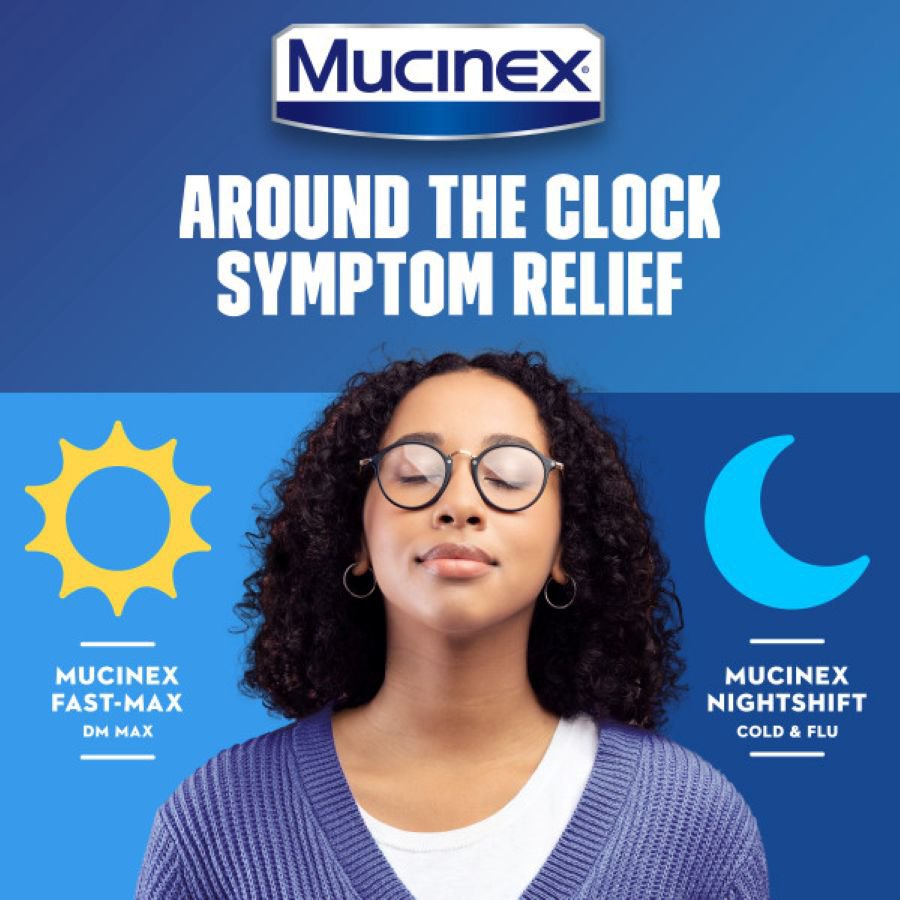 Mucinex FAST-MAX DM Max & Nightshift  Cold & Flu