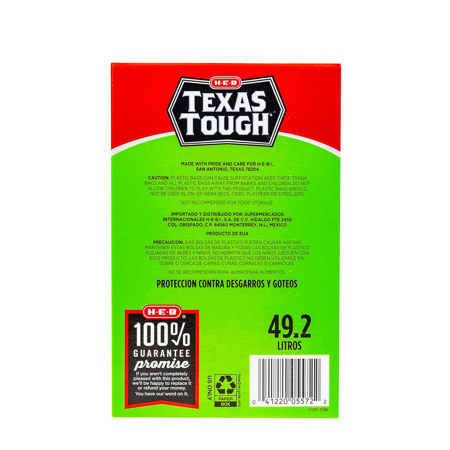H-E-B Texas Tough Tall Kitchen Flap Tie Trash Bags, 13 Gallon